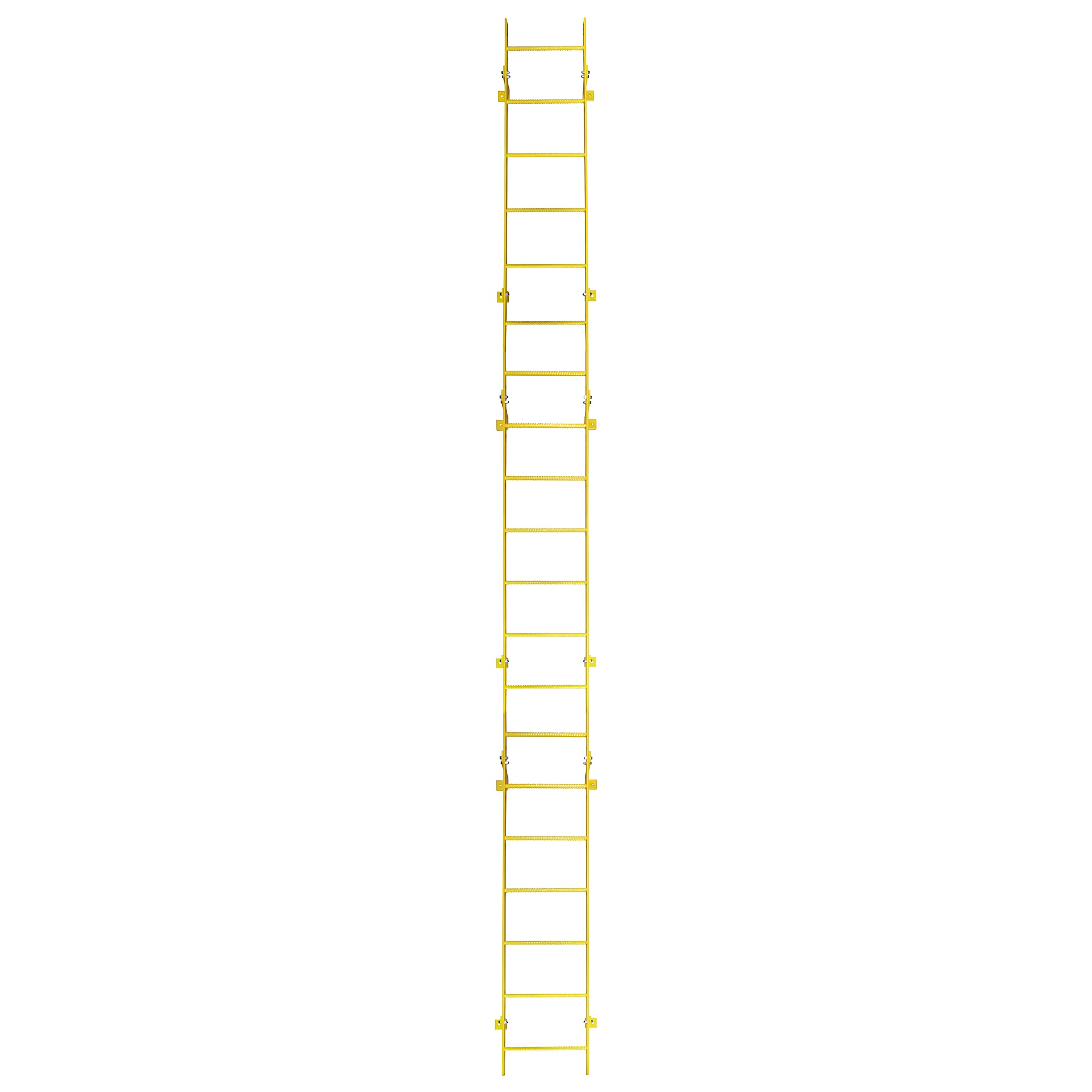 Ballymore, 20 Step Fixed Access Ladder, Height 240 ft, Capacity 350 lb, Material Carbon Steel, Model# WLFS0120-Y